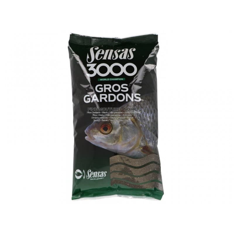 Amorce Sensas 3000 Gros Gardons fine mouture Noire 1 kg