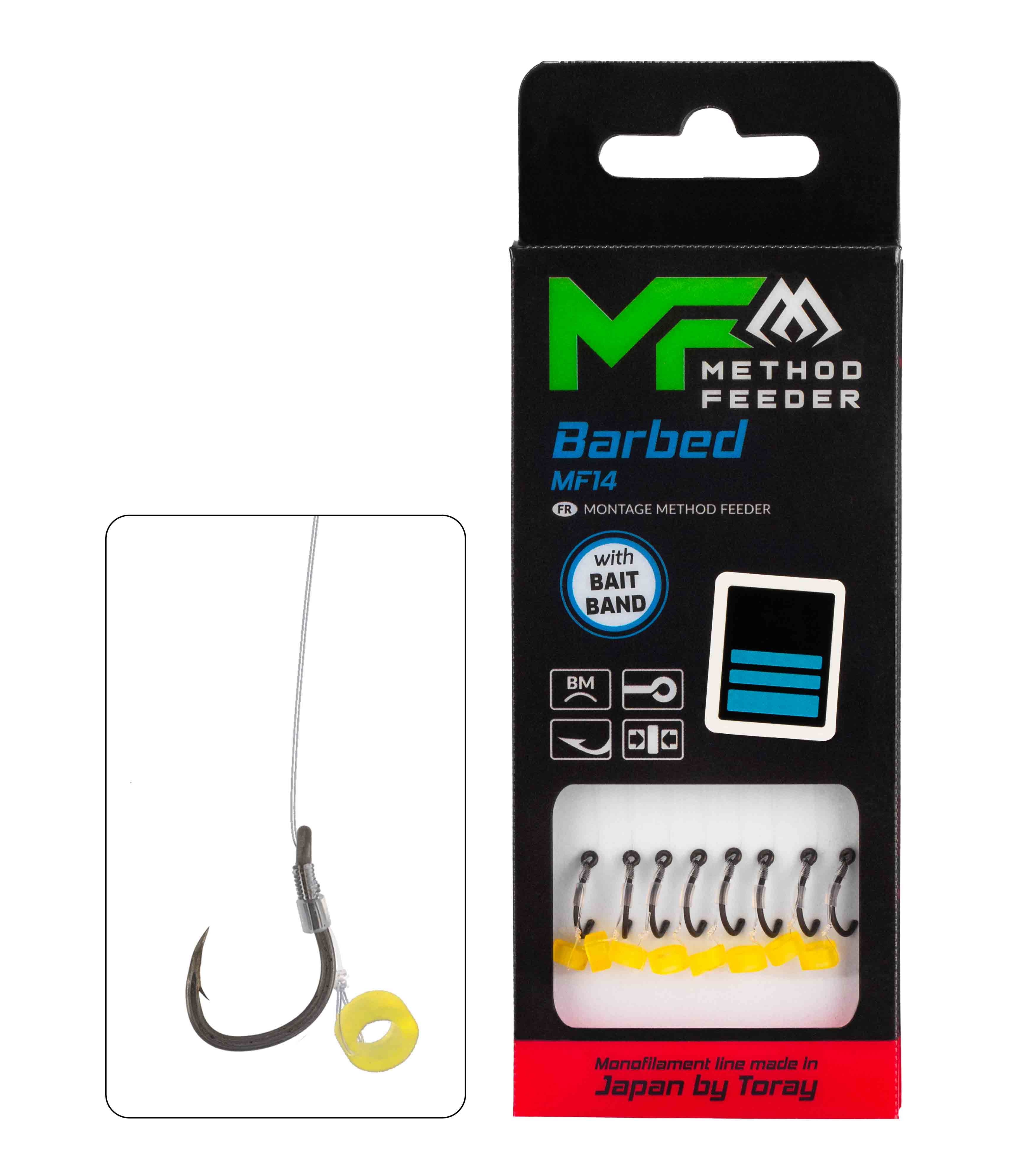Bas de ligne Method Feeder Mikado — à anneau (bait band), avec ardillon (MF14)