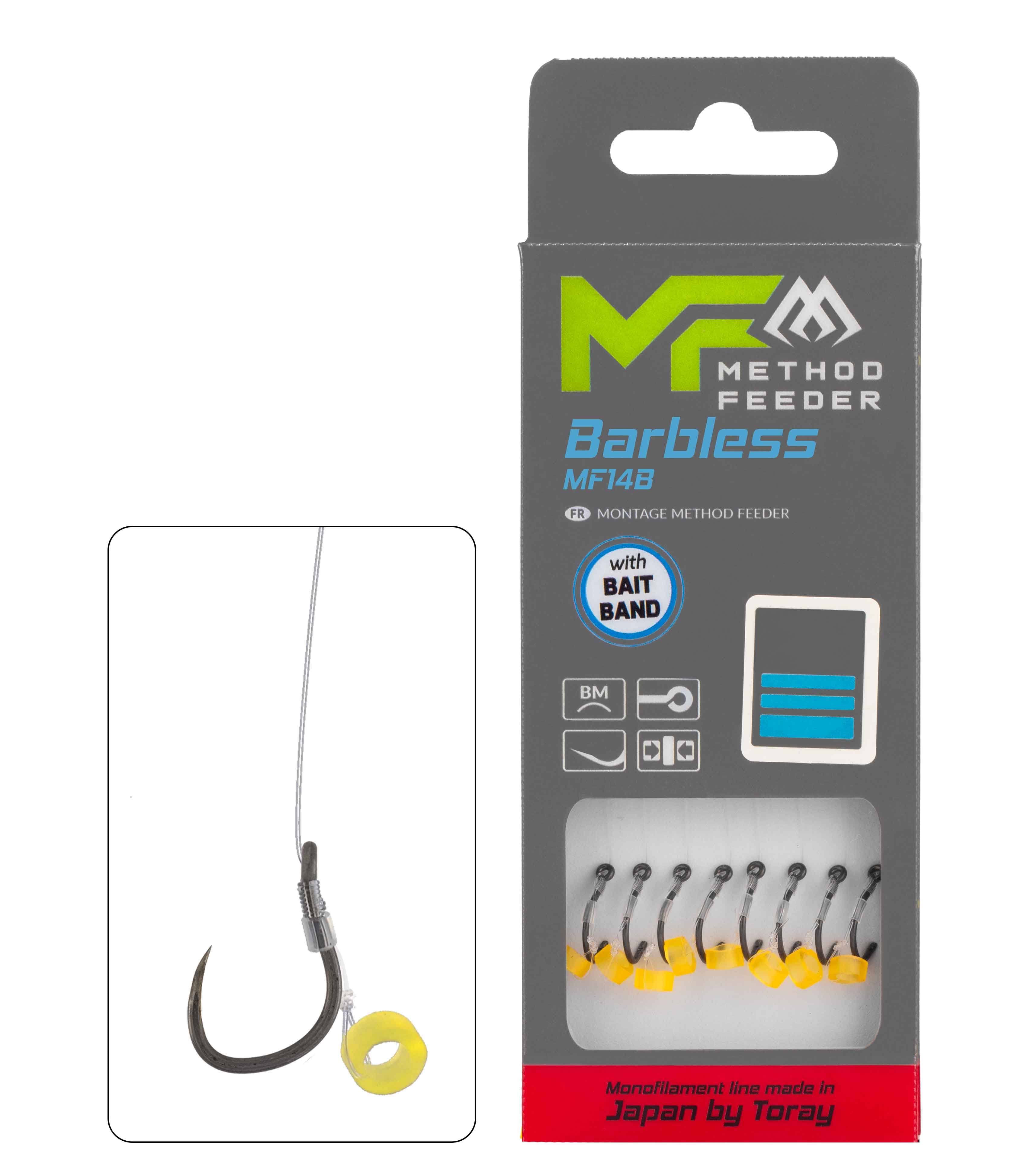 Bas de ligne Method Feeder Mikado — à anneau (bait band), sans ardillon (MF14)